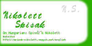 nikolett spisak business card